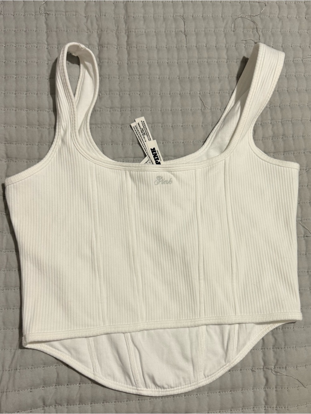 Victoria Secret Pink ribbed corset tank - Picture 5 of 12